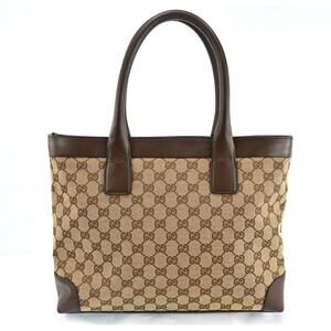 Gucci Gg Canvas Tote Bag Beige Brown #222247G28B
